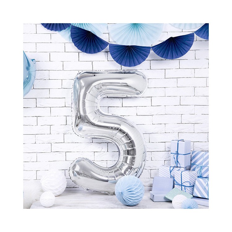 Sifferballonger Silver, 86 cm bild 7