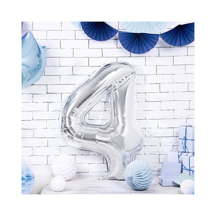 Sifferballonger Silver, 86 cm bild 9