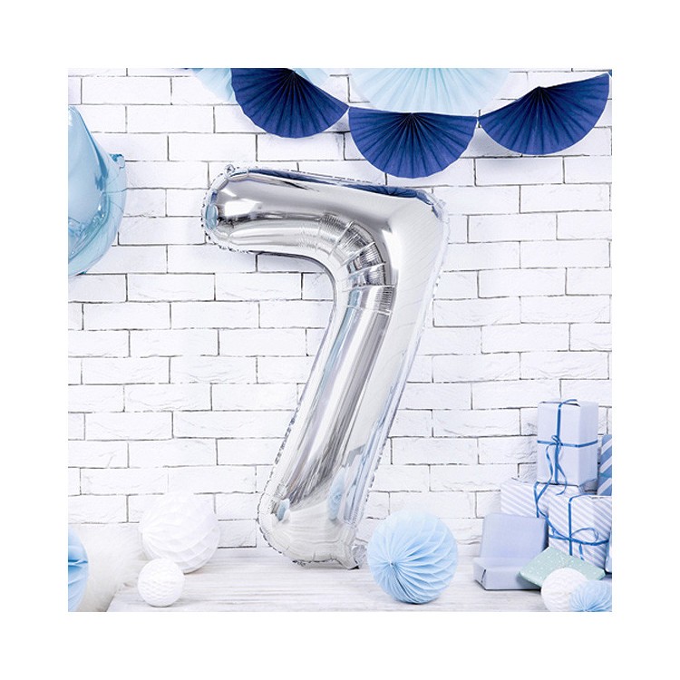 Sifferballonger Silver, 86 cm bild 6