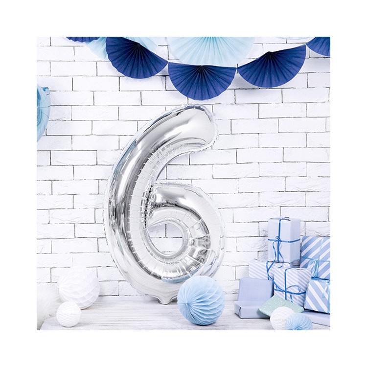 Sifferballonger Silver, 86 cm bild 5