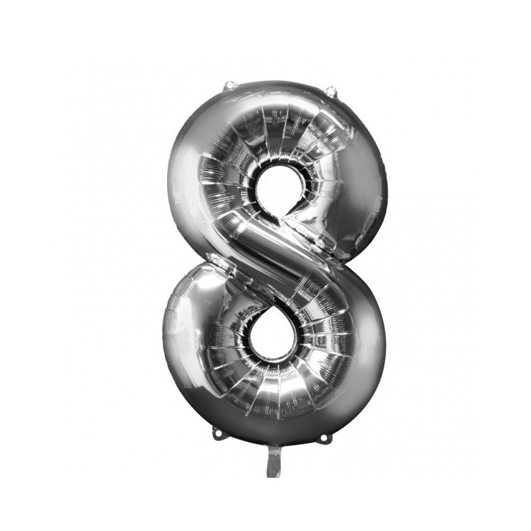 Sifferballonger Silver, 86 cm bild 16
