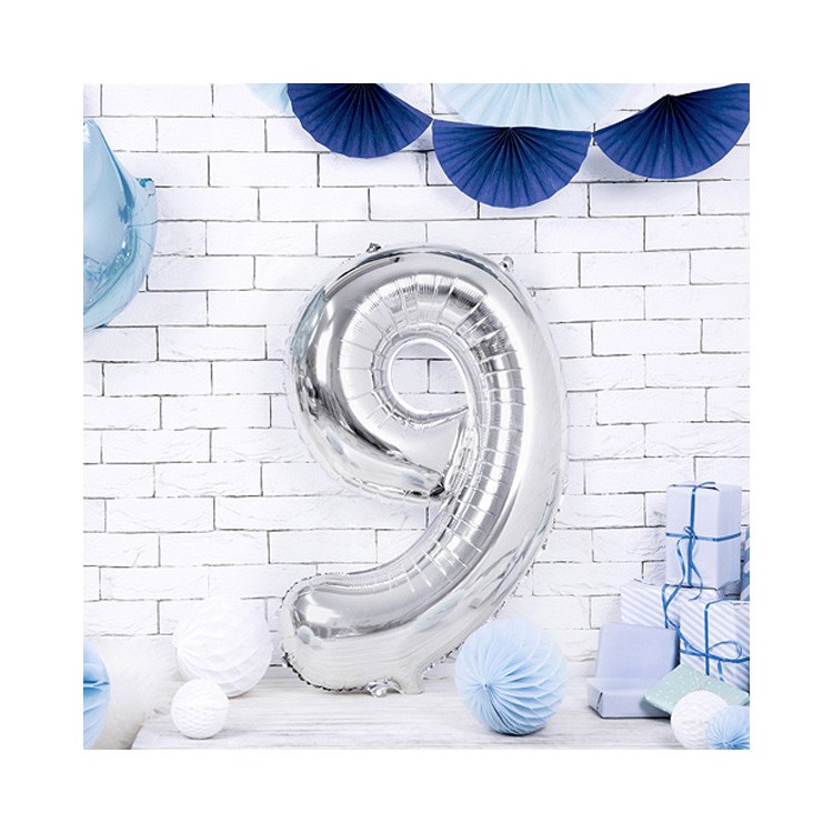 Sifferballonger Silver, 86 cm bild 3