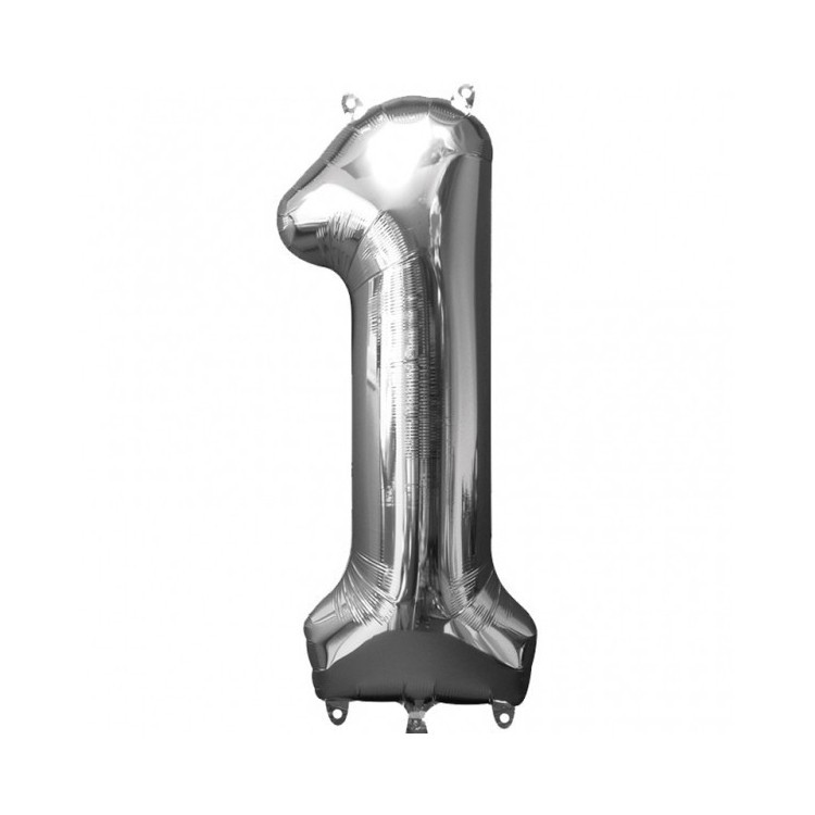 Sifferballonger Silver, 86 cm bild 13