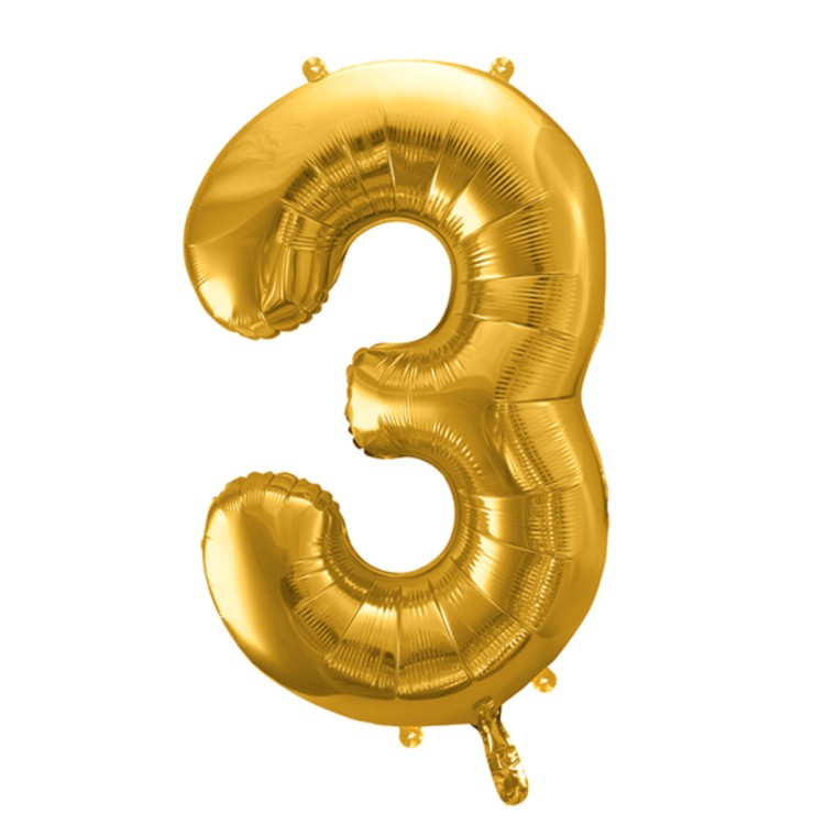 Sifferballonger Guld, 86 cm bild 5