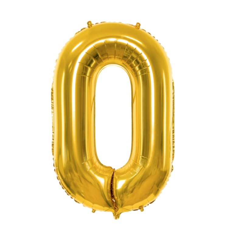 Sifferballonger Guld, 86 cm bild 2