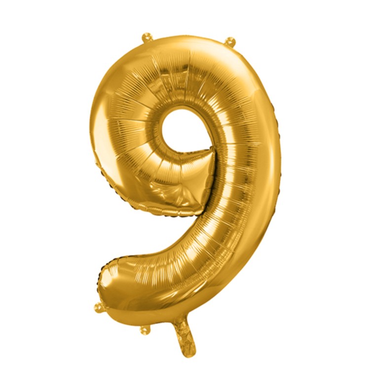 Sifferballonger Guld, 86 cm bild 11